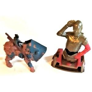 Star Wars The Force Awakens Tiny Figs C-3PO With The Red Arm and Teedo On A Lugg